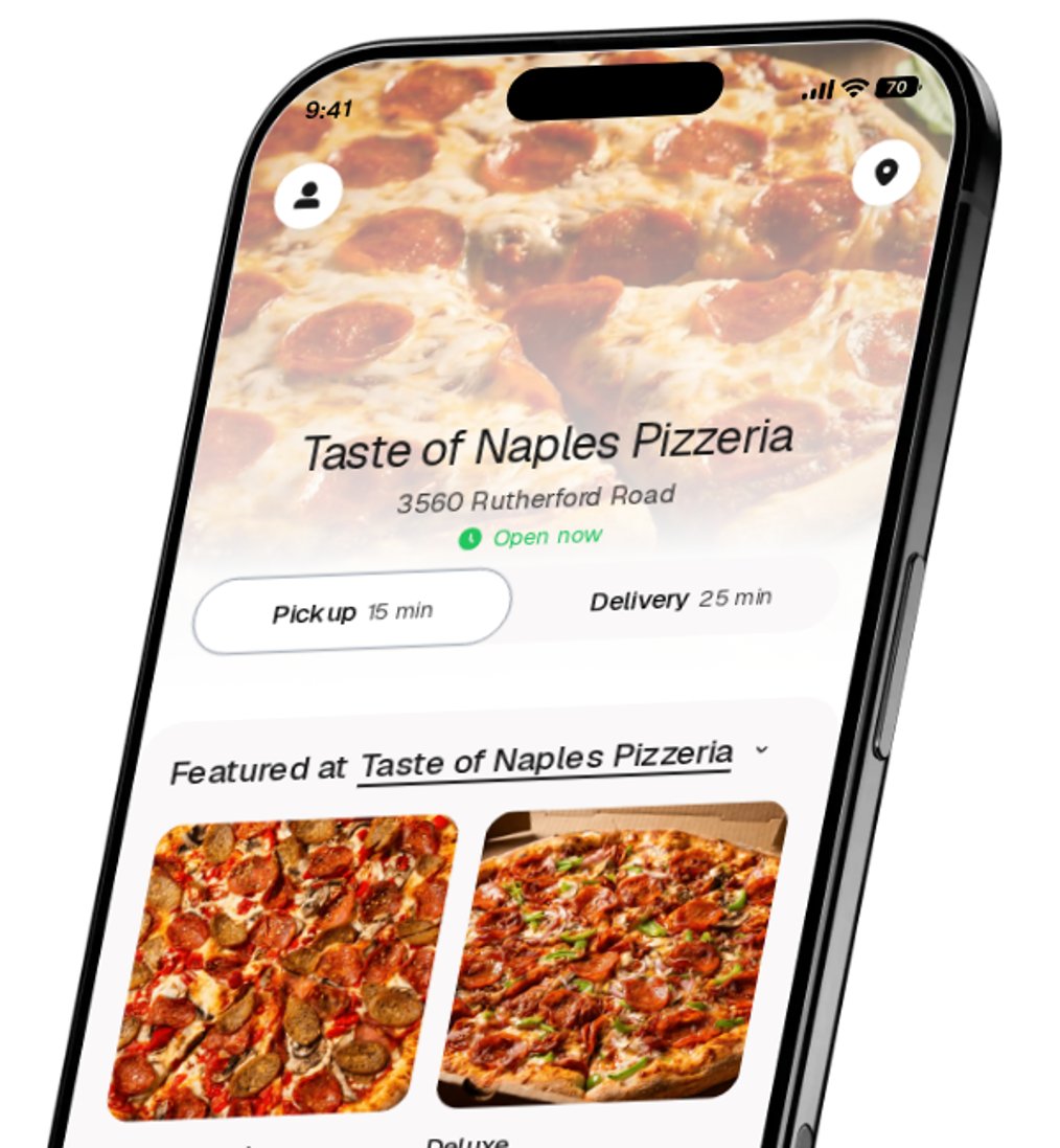 Taste of Naples Pizzeria app preview