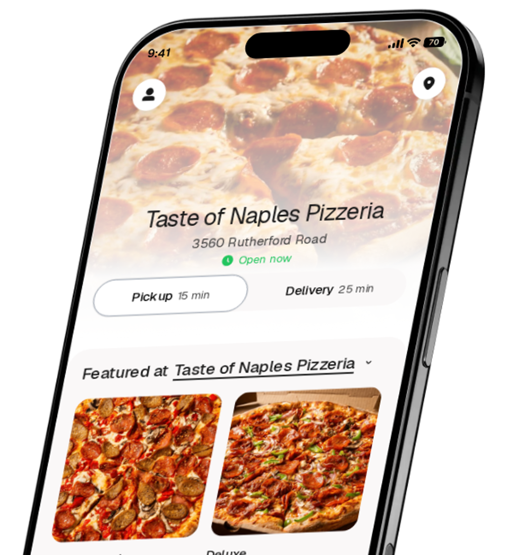 Taste of Naples Pizzeria app preview
